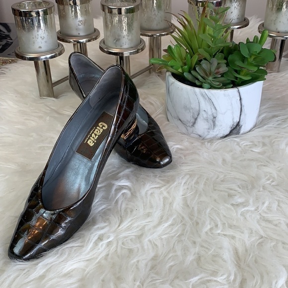 Ingledew’s Grazia Spanish collection brown block pump size 7 - Picture 8 of 11